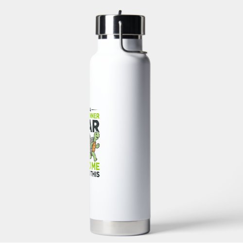 Funny Slow Runner Turtle Quote Vintage Engraving D Water Bottle