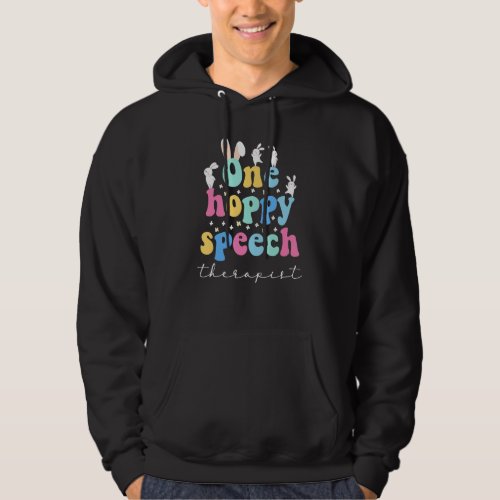 Funny SLP Speech Therapist Easter Day Bunnies Path Hoodie