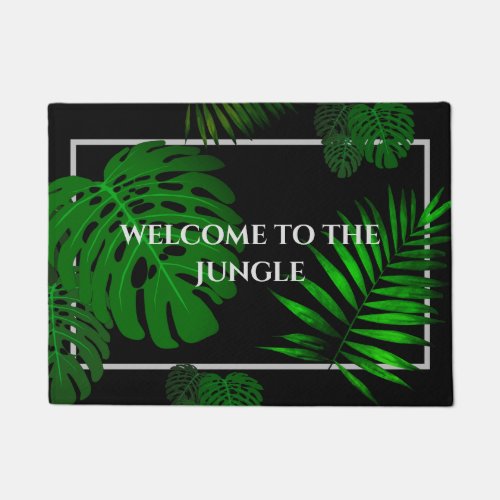 Funny SM Welcome to the Jungle Tropical Leaves  Doormat