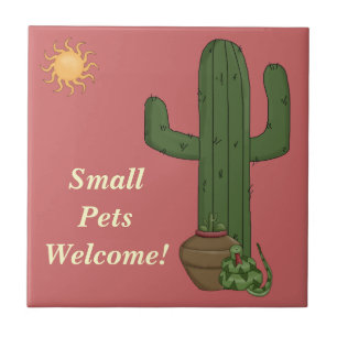 Funny Small Pets Welcome Rattlesnake Snake Lover Tile