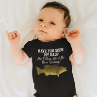 Funny Smallmouth Bass Fishing Dad Fish Baby Bodysuit