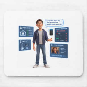 Funny Smart Home Automation Tech Mousepad