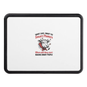 Funny Smart People Cow Vintage Engraving T-Shirt D Hitch Cover