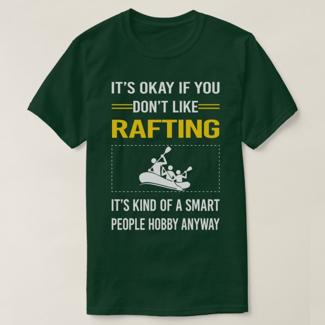 Funny Smart People Rafting  T-Shirt (Design Front)