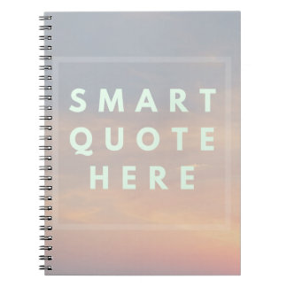 Funny Smart Quote Here Mockup Notebook