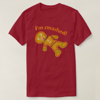 Funny Smashed Gingerbread Man Christmas T-Shirt