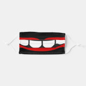 Funny smile big teeth cartoon grin illustration adult cloth face mask (Front, Folded)