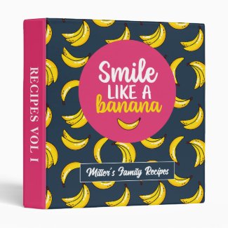 Funny Smile Quote Tropical Fruit Banana Pattern
