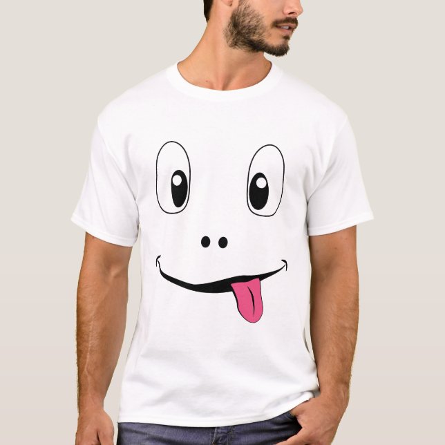 Funny Smiley Face – Cute Tongue Out T-Shirt (Front)