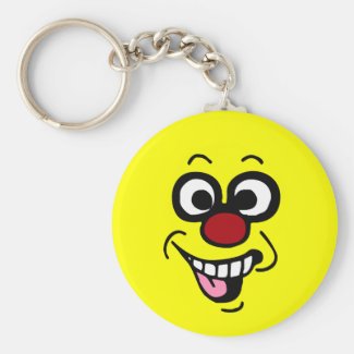 Funny Smiley Face Grumpey Key Chain