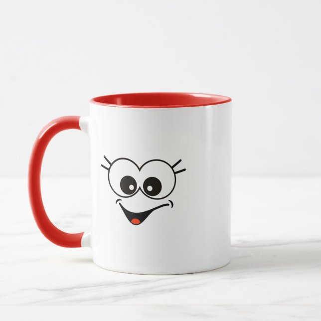 Funny, Smiley Face Mug (Left)