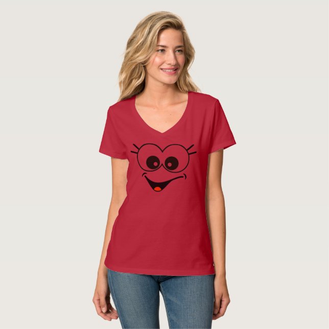 Funny Smiley Face T-Shirt (Front Full)