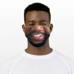 Funny Smiling Bearded African American Man Adult Cloth Face Mask Funny Smiling Bearded African American Man Adult Cloth Face Mask