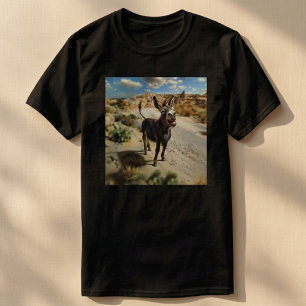 Funny Smiling Donkey Desert Road Trip Route 66 T-Shirt