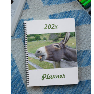 Funny Smiling Donkey Personalized Farmhouse Planner