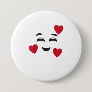 Funny Smiling Emojis Hearts Halloween Love F Button
