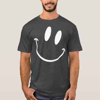 Funny Smiling Emoticon Men Women Happy Face Smile  T-Shirt
