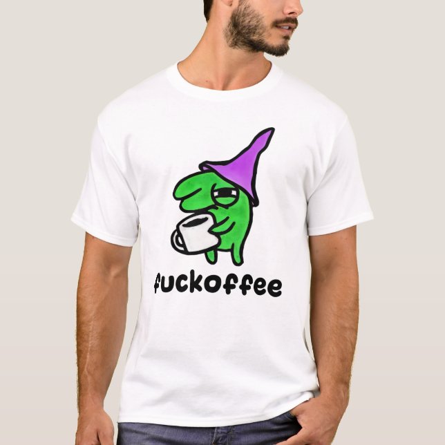 Funny Smiling Friends Glep Coffee Humor Meme T-Shirt (Front)