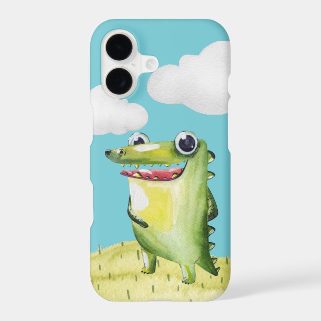 Funny Smiling Gator Iphone Case (Back)