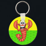 Funny Smiling Lobster Keychain<br><div class="desc">Totally delightful and funny animals of the sea like fish,  lobsters,  shrimp and more.</div>
