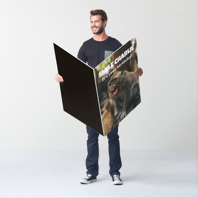 Funny Smiling Monkey  Birthday  Card (In Situ)