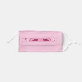 Funny Smiling Pig Snout Adult Cloth Face Mask (Front, Folded)
