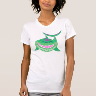 Funny Smiling Shark Cute Boho Kawaii Sea Animal T-Shirt