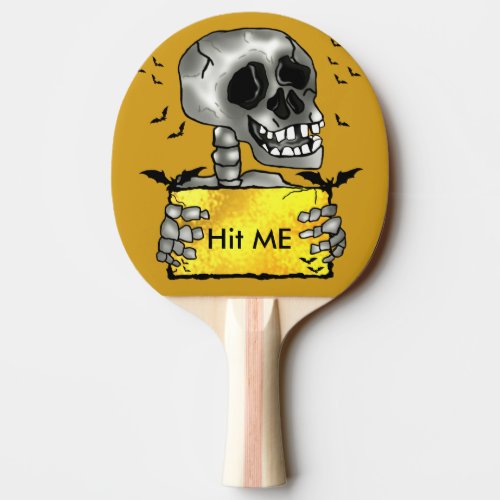 Funny Smiling skull Ping Pong Paddle