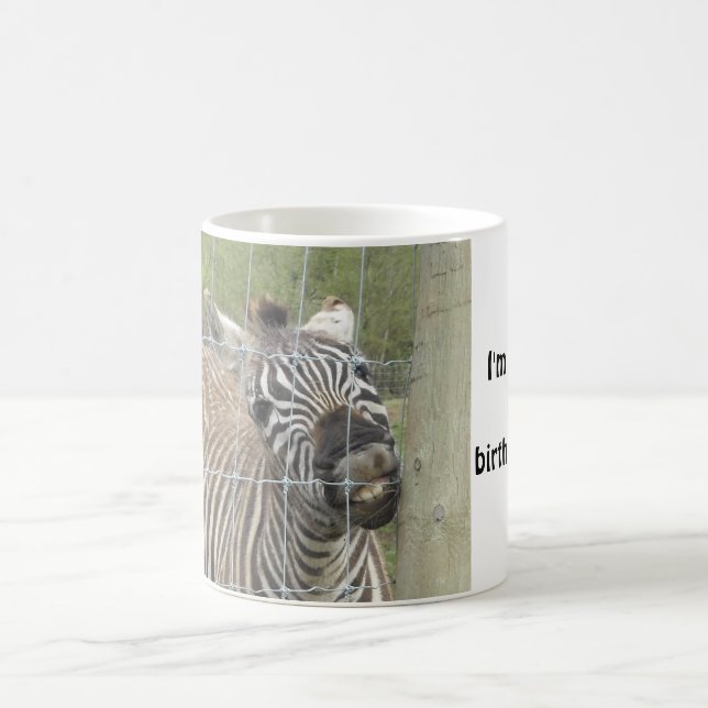 Funny Smiling Zebra Coffee Mug (Center)