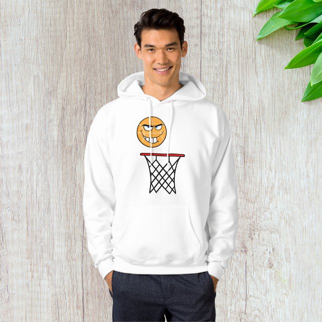 Funny Smirking Basketball Face Dunking  Hoodie (Creator Uploaded)