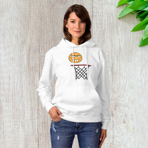 Funny Smirking Basketball Face Dunking  Hoodie