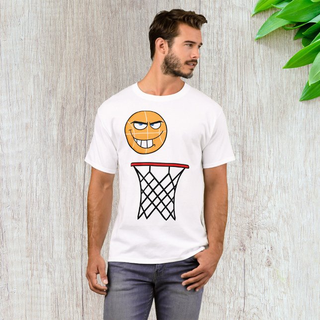 Funny Smirking Basketball Face Dunking  T-Shirt (Creator Uploaded)