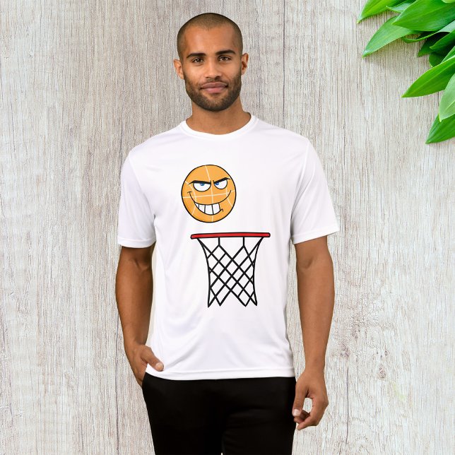 Funny Smirking Basketball Face Dunking  T-Shirt (Creator Uploaded)