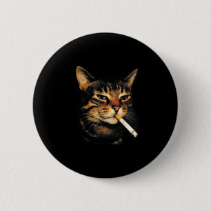 Funny Smoking Cat Cigarette Kitten Meme Stupid Bra Button