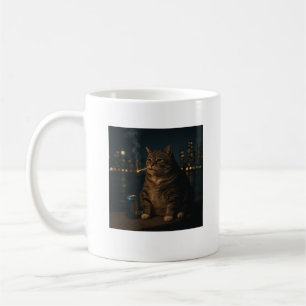 Funny Smoking Cat Meme Stupid Brainrot Coffee Mug