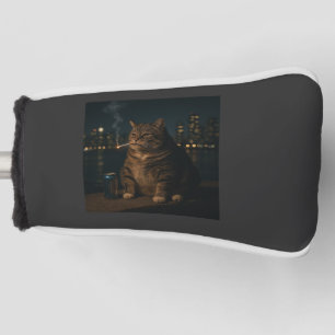 Funny Smoking Cat Meme Stupid Brainrot  Golf Head Cover