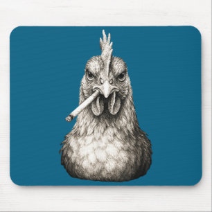 Funny Smoking Chicken Cigarette Gen Z Meme Farm An Mouse Pad