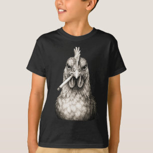 Funny Smoking Chicken Cigarette Gen Z Meme Farm An T-Shirt