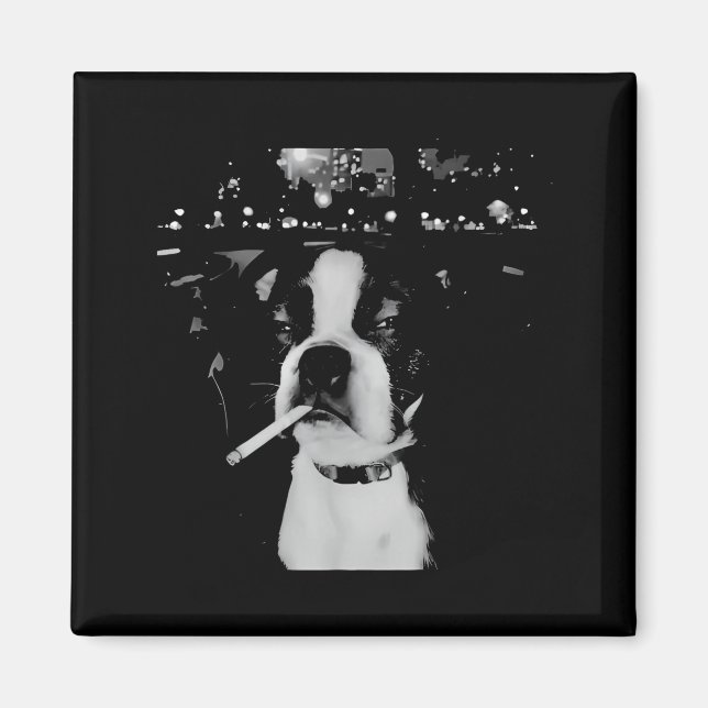Funny Smoking Dog Meme  Magnet (Front)