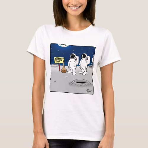 Funny Smoking in Space Cartoon Gifts T_Shirt