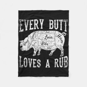 Funny Smoking Meat Bacon Lover Bbq Chef Gift Smoke Fleece Blanket