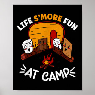 Funny Smores Camping Campfire Marshmallow Life Smo Poster