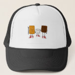 Funny Smores Characters Cartoon Trucker Hat at Zazzle
