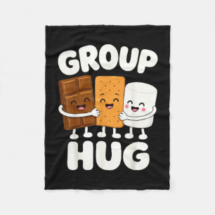 Funny s'mores marshmallow campfire  fleece blanket