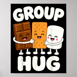 Funny s'mores marshmallow campfire poster