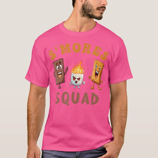 Funny Smores S'Mores Marshmallows Squad Camping Ca T-Shirt (Front)