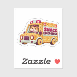 Funny Snack Emergency Hamster Sticker