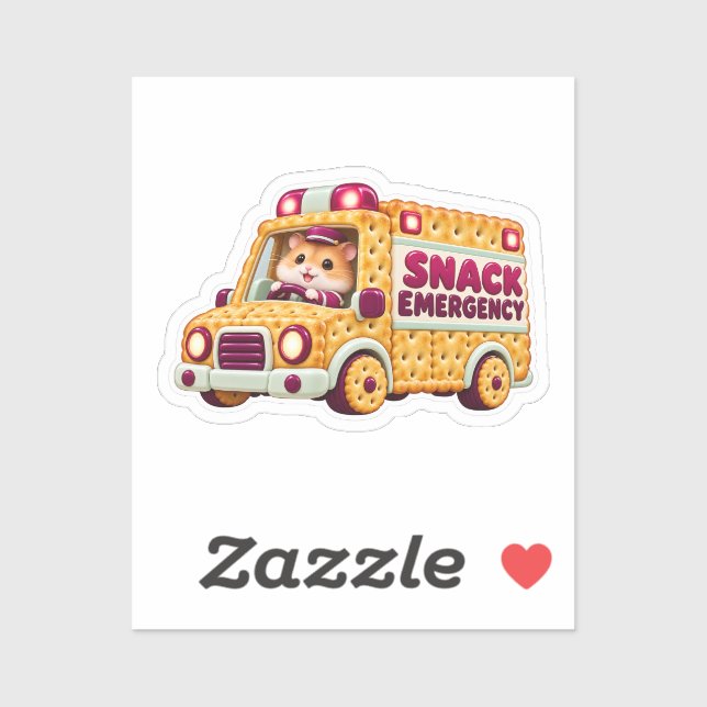 Funny Snack Emergency Hamster Sticker (Sheet)