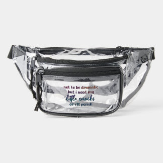 Funny Snack Lover Quote Clear Fanny Pack