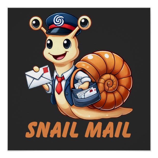 funny snail mail t-shirts | Snail Lover Poster (Front)
